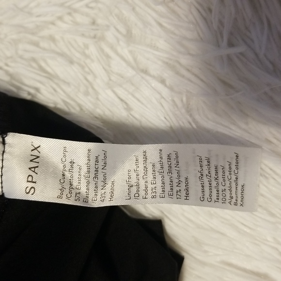 Spanx Thinstincts Open Bust Mid-Thigh Shapewear Bodysuit Size L Color Black - Picture 7 of 9